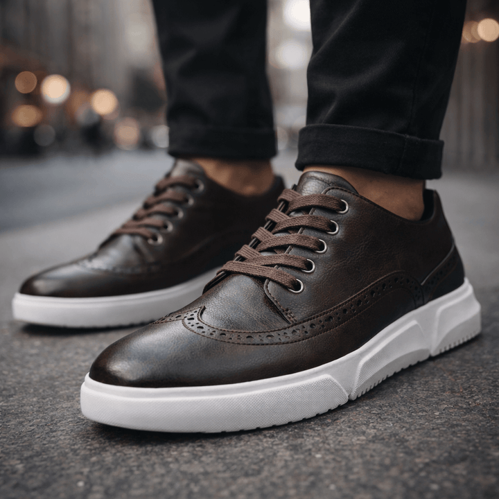 Harrington | Skórzane Sneakersy