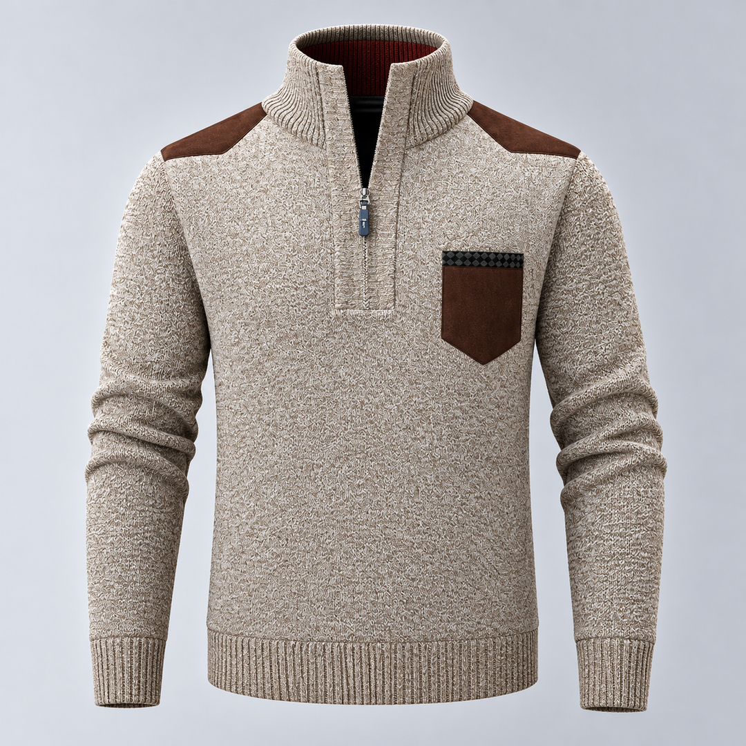 Hudson | Sweter z Półzamkiem i Wstawkami