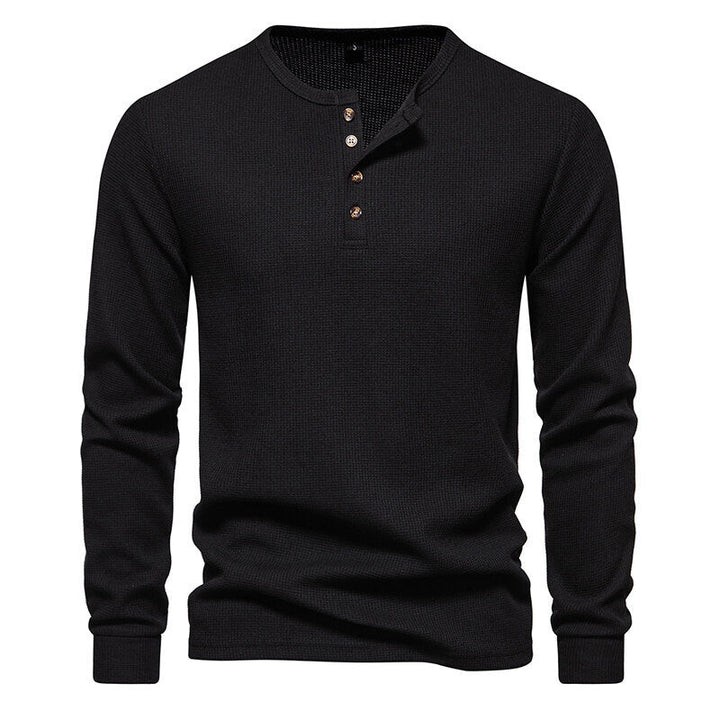 Kai | Koszulka Slim Fit z Dekoltem na Guziki