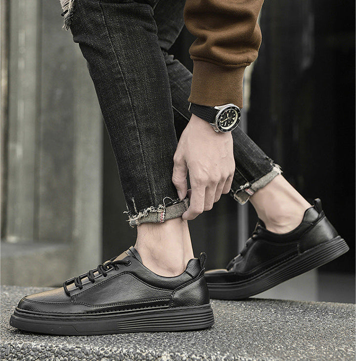 Roma | Smukłe Skórzane Sneakersy