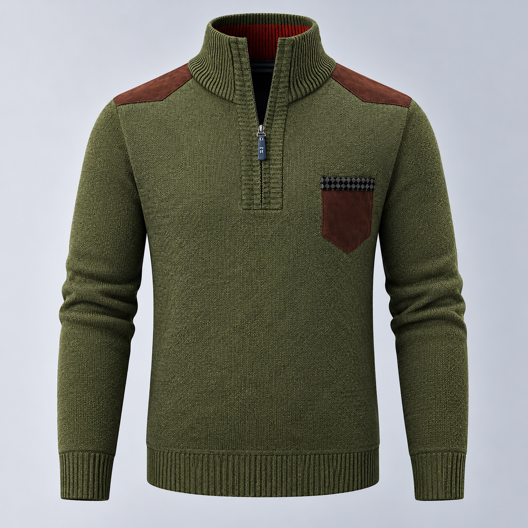 Hudson | Sweter z Półzamkiem i Wstawkami