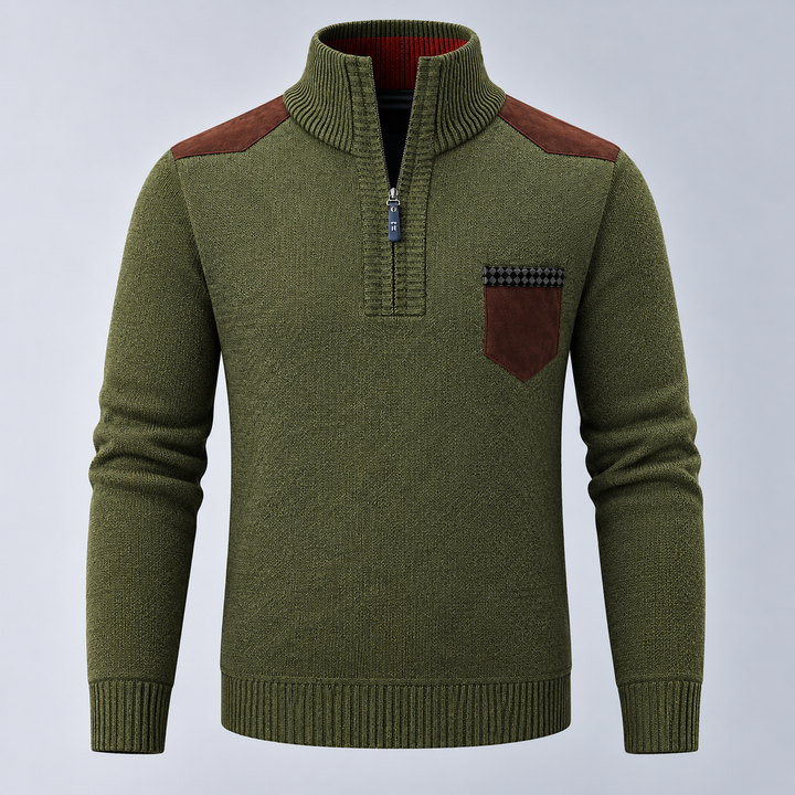Hudson | Sweter z Półzamkiem i Wstawkami