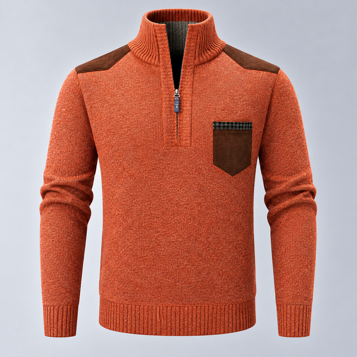Hudson | Sweter z Półzamkiem i Wstawkami