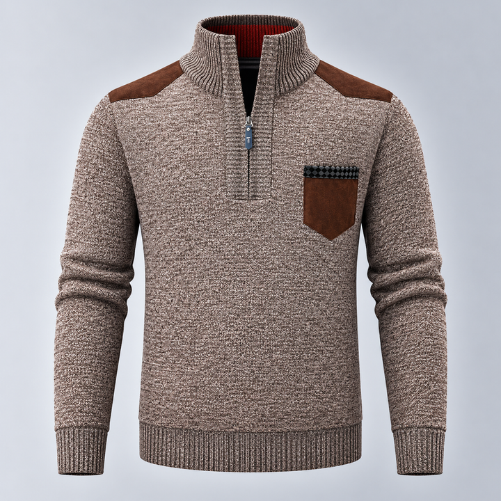 Hudson | Sweter z Półzamkiem i Wstawkami