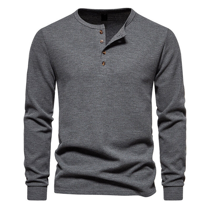 Kai | Koszulka Slim Fit z Dekoltem na Guziki