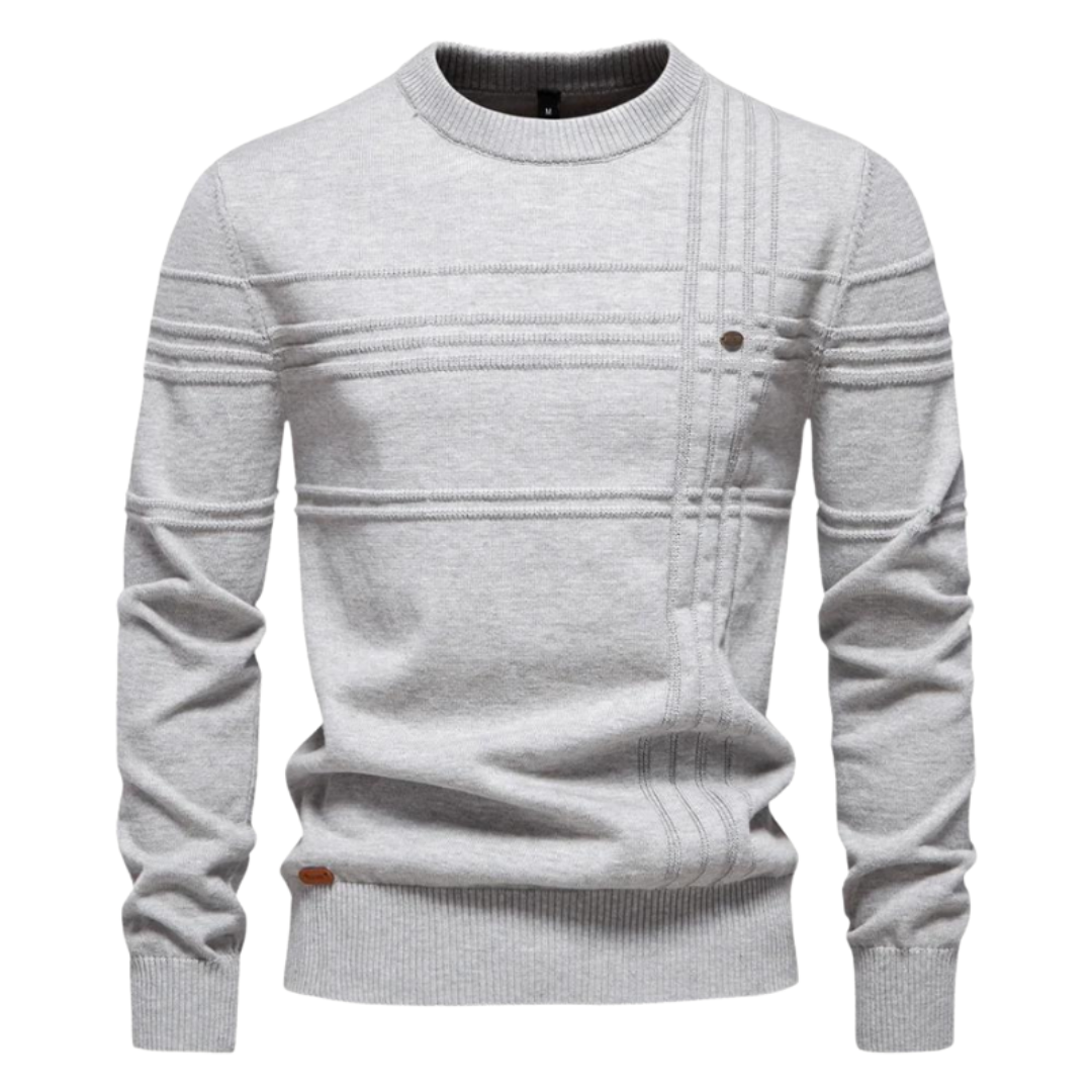 Maurizio | Elegancki Sweter Męski w Prążki