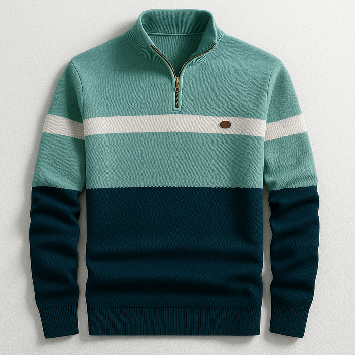 Elston | Bawełniany Sweter Quarter-Zip
